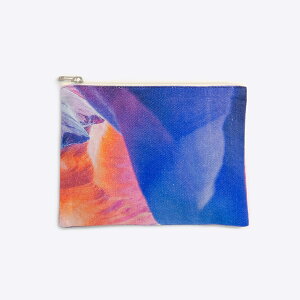 日本製 ポーチ 小物入れ フラットポーチ アンテロープ|アーティスト SAYO|国産リネンキャンバス 近江麻 Linen FAVORRIC フェイバリック コスメポーチ カード入れ 小さめ おしゃれ トラベルポ