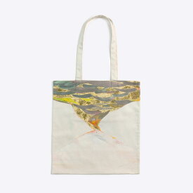 日本製 フラットサブバッグ トートバッグ エコバッグ a4 布 綿100% tote bag Volcano｜アーティスト　真鍋由伽子｜オックスコットン 綿 コットン FAVORRIC フェイバリック 折りたたみ ポケット付き おしゃれ 肩掛け A4トート