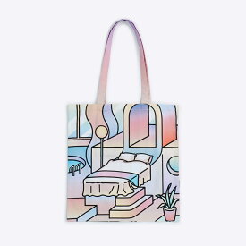 日本製 フラットサブバッグ トートバッグ エコバッグ a4 布 綿100% tote bag トートバッグ | リラックス・ステージ｜アーティスト　millitsuka｜オックスコットン 綿 コットン FAVORRIC フェイバリック 折りたたみ ポケット付き おしゃれ 肩掛け A4トート