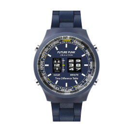 フューチャーファンク 腕時計 メンズ FUTURE FUNK FF105-NV ローラー式 腕時計 ローラー デジタル 腕時計 ユニセックス スポーティ レトロ クォーツ ウレタン 46cm ファッションウォッチ ラウンド アウトドア キャンプ カジュアル ペア ギフト 男性