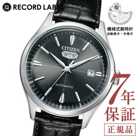 シチズン シーセブン 腕時計 メンズ CITIZEN RECORD LABEL CITIZEN C7 NH8390-20H シチズン 自動巻き オートマティック シチズン レコードレーベル シチズン コレクション ブランド 時計 レザー 革 機械式 手巻き オートマ アナログ カレンダー クリスタル セブン 正規品