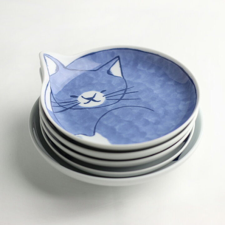 楽天市場】neco皿 ねこざら 5枚 木箱セット 303302B500(猫 皿 磁器 猫 