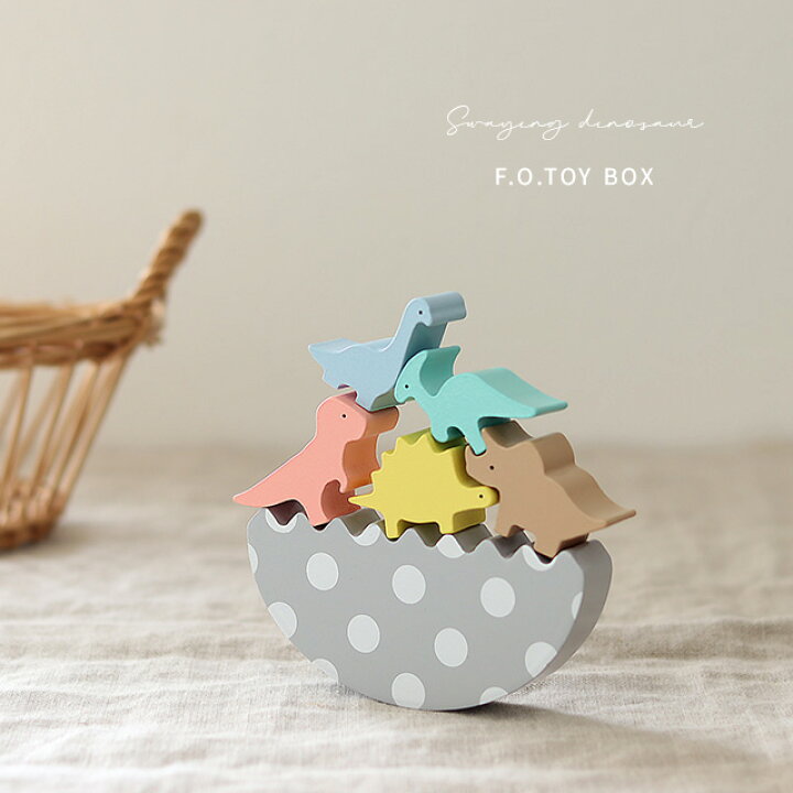楽天市場】F.O.TOY BOX 木製おもちゃ ゆらゆら恐竜(木のおもちゃ 恐竜 