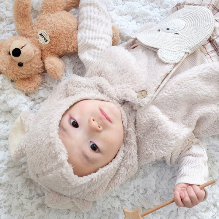 楽天市場 Mocmof ぬいぐるみネックウォーマー リバーシブルベストセット ベビー服 アウター 秋 秋冬 男の子 女の子 赤ちゃん 服 出産祝い 冬 80サイズ 80 ベビー ベスト ベビーベスト おしゃれ おすすめ くま耳帽子 クマ耳 うさ耳 ベビー帽子 ブランド ボア