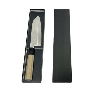 【送料無料】越前数馬作 VG7-33層鎚目ダマスカス 雪渓 三徳包丁165mm 水牛桂八角柄  620611 202302