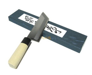 【送料無料】源明利作 東型ウナギ裂き包丁 白二鋼 150mm (片刃) 水牛桂木柄  625957 202012