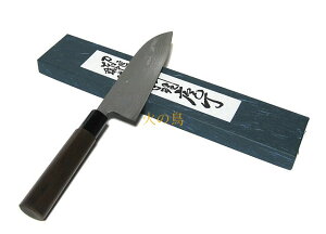 【送料無料】源明利作 積層青二鋼 三徳包丁 銀龍 165mm 胡桃柄付  620561 202006