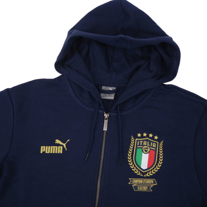 楽天市場 Sale セール イタリア代表 Euro Winner フルジップ フーディー ネイビー Puma プーマ サッカー ウェア スウェット パーカー 05 店頭受取対応商品 サッカーショップ Fcfa