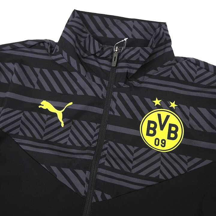 楽天市場 ドルトムント 21 22 プレマッチ ウーブンジャケット パンツ 上下セット ブラック グレー Puma プーマ サッカー ウエア ジャージ 7650 05 05 店頭受取対応商品 サッカーショップ Fcfa