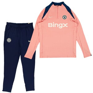 チェルシー 24-25 Dri-FIT Strike ドリルトップ&パンツ KPZ 上下セット(ピンク×ダークネイビー)【NIKE/ナイキ】【サッカー トレーニングウェア ジャージ】(HJ3393-845&HJ1992-451)【店頭受取対応商品】