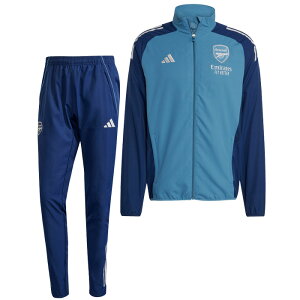 アーセナル 25-26 TIRO25 プレゼンテーション ジャケット&パンツ 上下セット(ブルー×ネイビー)【adidas/アディダス】【サッカー ウエア トラックスーツ】(JJ1790&JJ1787)【店頭受取対応商品】