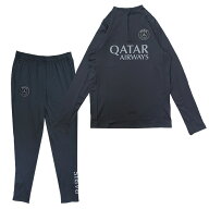 パリ・サンジェルマン 25-26 Dri-FIT Strike ドリルトップ＆KPZパンツ 上下セット(ブラック×ブラック)【…