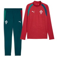 ポルトガル代表 2026 1/4ジップ トレーニングトップ＆パンツ 上下セット(レッド×ネイビー)【PUMA/プーマ…