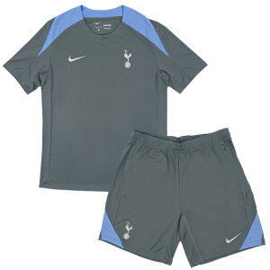 トッテナム 24-25 Strike トップ 半袖&KZ ショーツ 上下セット(ダークグレー×ダークグレー)【NIKE/ナイキ】【サッカー ウエア プラクティス シャツ パンツ】(FN9823-024&FN9396-023)【店頭受取対応商品