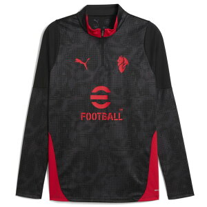 ACミラン 25-26 1/4ジップ トレーニングトップ(ブラック)【PUMA/プーマ】【サッカー ウェア プラクティス】(782363-04)【店頭受取対応商品】