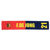 FCバルセロナ オフィシャル タオルマフラー No.21 デ・ヨング【サッカー グッズ タオル マフラー サポー…