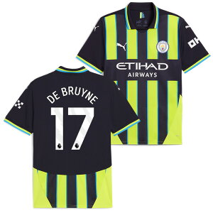 ●★SALE★セール★マンチェスターシティ 24-25 アウェイ 半袖 ユニフォーム No.17 デ・ブルイネ【PUMA/プーマ】【サッカー ウエア レプリカユニフォーム】(775086-02/17D_WH)【店頭受取対応商品】