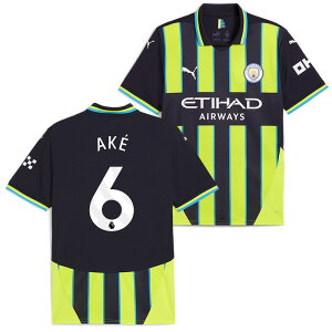 ●★SALE★セール★マンチェスターシティ 24-25 アウェイ 半袖 ユニフォーム No.6 アケ【PUMA/プーマ】【サッカー ウエア レプリカユニフォーム】(775086-02/6A_WH)【店頭受取対応商品】