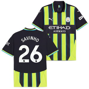 ●★SALE★セール★マンチェスターシティ 24-25 アウェイ 半袖 ユニフォーム No.26 サヴィーニョ【PUMA/プーマ】【サッカー ウエア レプリカユニフォーム】(775086-02/26S_WH)【店頭受取対応商品】