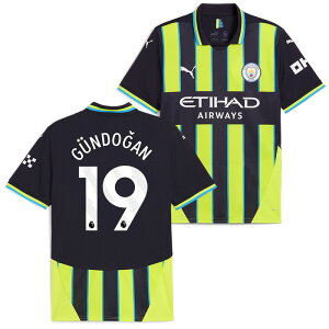 ●★SALE★セール★マンチェスターシティ 24-25 アウェイ 半袖 ユニフォーム No.19 ギュンドアン【PUMA/プーマ】【サッカー ウエア レプリカユニフォーム】(775086-02/19G_WH)【店頭受取対応商品】