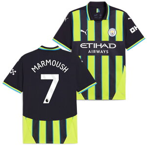 ●★SALE★セール★マンチェスターシティ 24-25 アウェイ 半袖 ユニフォーム No.7 マーモウシュ【PUMA/プーマ】【サッカー ウエア レプリカユニフォーム マルムシュ】(775086-02/7M_WH)【店頭受取対