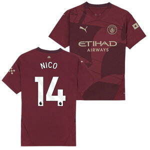 ●マンチェスターシティ 24-25 サード 半袖 ユニフォーム No.14 ニコ・ゴンサレス【PUMA/プーマ】【サッカー ウエア レプリカユニフォーム】(775201-03/14N_WH)【店頭受取対応商品】