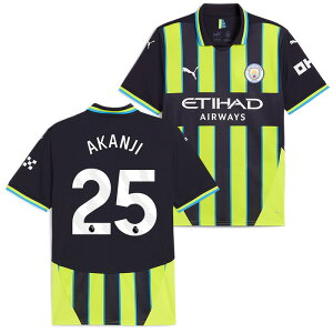 ●★SALE★セール★マンチェスターシティ 24-25 アウェイ 半袖 ユニフォーム No.25 アカンジ【PUMA/プーマ】【サッカー ウエア レプリカユニフォーム】(775086-02/25A_WH)【店頭受取対応商品】