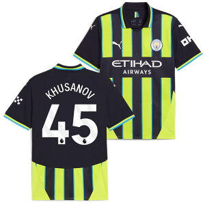 ●★SALE★セール★マンチェスターシティ 24-25 アウェイ 半袖 ユニフォーム No.45 フサノフ【PUMA/プーマ】【サッカー ウエア レプリカユニフォーム クサノフ】(775086-02/45K_WH)【店頭受取対応商品