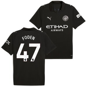 ●マンチェスターシティ 25-26 アウェイ 半袖 ユニフォーム No.47 フォーデン【PUMA/プーマ】【サッカー ウエア レプリカユニフォーム】(780350-02/47F_WH)【店頭受取対応商品】【オフィシャルマー