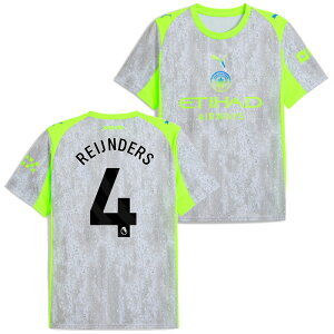 ●マンチェスターシティ 25-26 サード 半袖 ユニフォーム No.4 ラインデルス【PUMA/プーマ】【サッカー ウエア レプリカユニフォーム】(780362-03/4R_BK)【店頭受取対応商品】【オフィシャルマーク