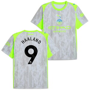 ●マンチェスターシティ 25-26 サード 半袖 ユニフォーム No.9 ハーランド【PUMA/プーマ】【サッカー ウエア レプリカユニフォーム】(780362-03/9H_BK)【店頭受取対応商品】【オフィシャルマーク対