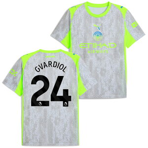 ●マンチェスターシティ 25-26 サード 半袖 ユニフォーム No.24 グヴァルディオル【PUMA/プーマ】【サッカー ウエア レプリカユニフォーム】(780362-03/24G_BK)【店頭受取対応商品】【オフィシャル