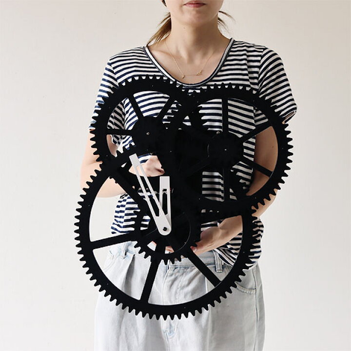 楽天市場】KIKKERLAND TRIPLE GEAR WALL CLOCK トリプルギアウォール 