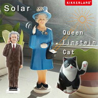 KIKKERLAND Solar【招き猫 ネコ ねこ アインシュタイン ダービーエディション 女王 ユニーク インテリア …