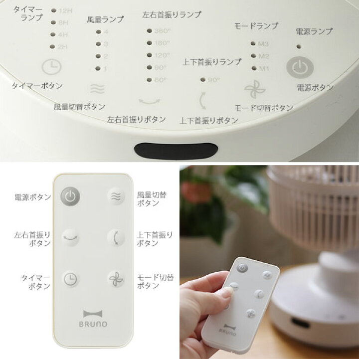 楽天市場】【ポイント10倍】BRUNO ブルーノ 全方位サーキュレーター 