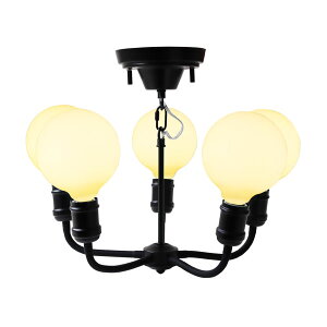パッロ シャンデリア 5灯【天井照明 LED電球 フレキシブルアーム ミニマルデザイン シンプル 12畳】