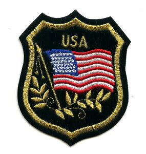 アメリカ国旗エンブレム ワッペン【エンブレム 服飾 フラッグ】