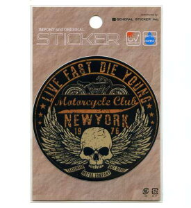 �A�����J�� �o�C�J�[�Y �X�e�b�J�[ LIVE FAST DIE YOUNG�y�o�C�N �C���X�g�z