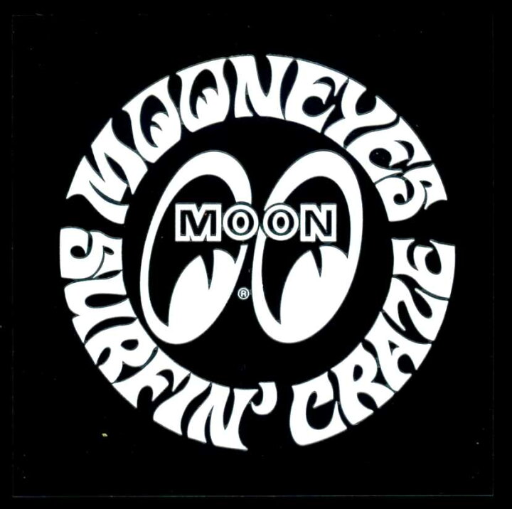 楽天市場】ムーンアイズ MOONEYES SURFIN CRAZEステッカー（ホワイト 