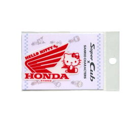 サンリオ×HONDA コラボ　クリアステッカー　HELLO KITTYホンダ ウイングマーク【バイク】