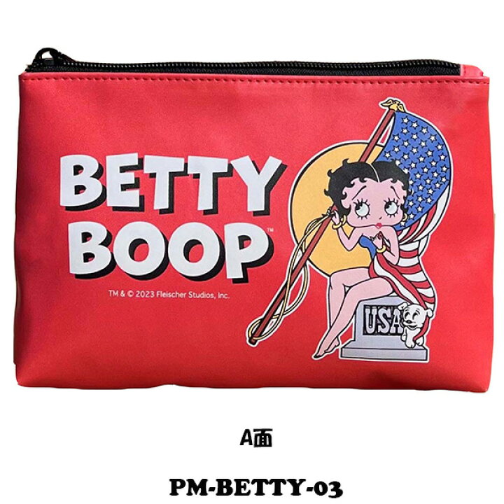 楽天市場】BETTY BOOP スクエア型ポーチ（レッド）【アメリカン雑貨 