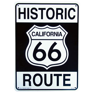 HISTORIC ROUTE 66 プラスチックサインボード【アメリカン雑貨 ガレージ 店舗】