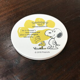 PEANUTS 吸水コースター ウッドストック＆スヌーピー【陶器製 アメリカン キャラクター】