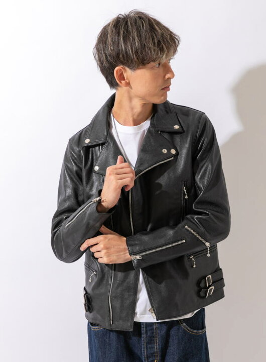 楽天市場】フリーダムレザー レザージャケット ゴートレザー 