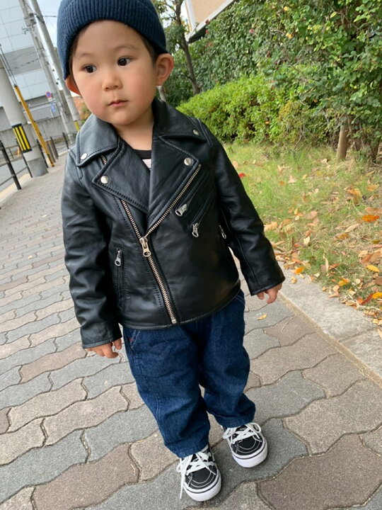 楽天市場】フリーダムレザー 革ジャン キッズ ライダース ラムレザー 