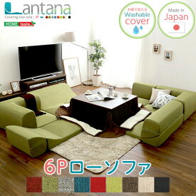 送料無料 カバーリングコーナーローソファセット【Lantana-ランタナ-】（カバーリング　コーナー　ロー　2セット）【so】