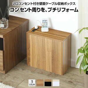 収納ボックス 収納ケース 壁面 収納 ボックス 小物 小さめ 薄型 隙間 コンセント付 スリム 配線 整理 すっきり 配線隠し タップ 充電器 モデム ルーター 木目 ルーター隠し フタ付き【ts】