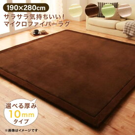 【マラソン最大1000円オフクーポン/最大P47倍】ラグ マイクロファイバーラグ 厚さ10mmタイプ 190×280cm【ts】