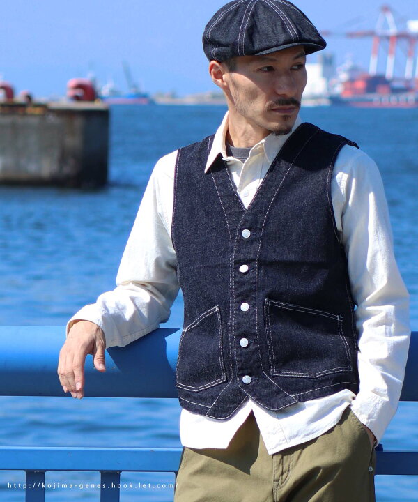 楽天市場】児島ジーンズ 公式通販 13oz デニム ＆ ヒッコリー ベスト 
