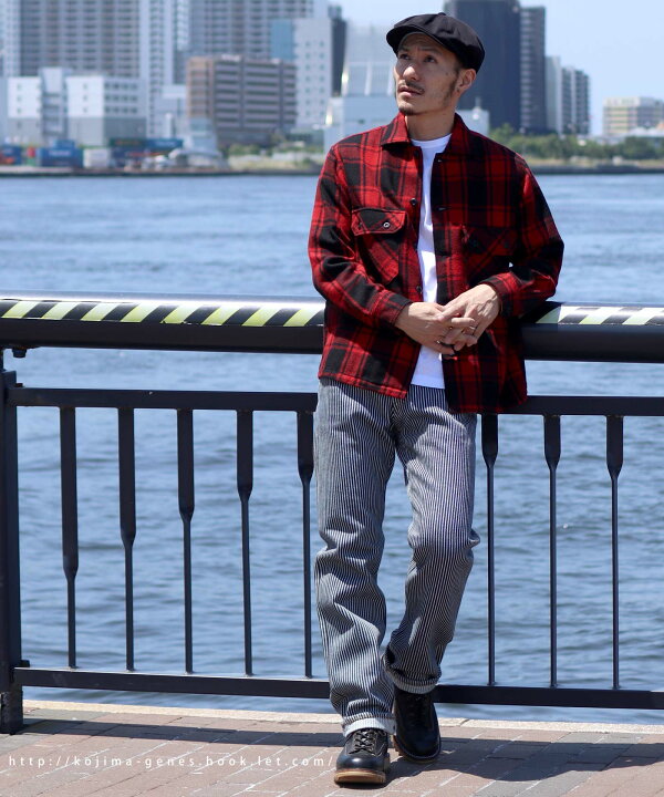 楽天市場】児島ジーンズ 公式通販 21oz ヒッコリー ストレートパンツ 